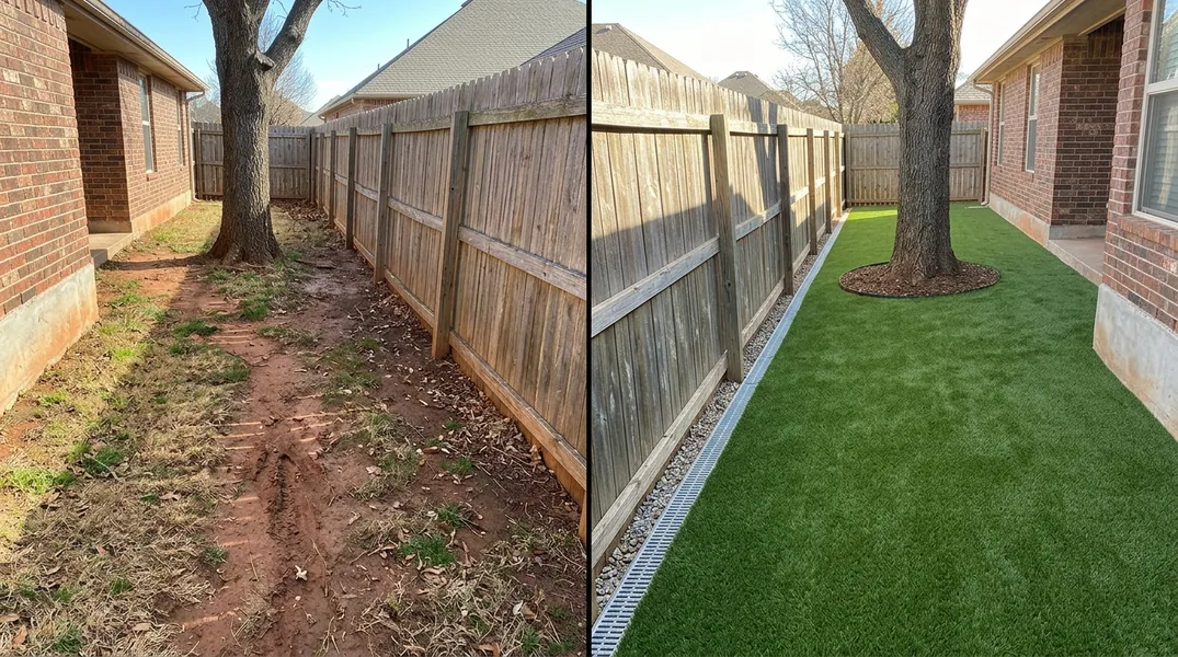 Result artificial grass installation in Oklahoma City - Oklahoma City Turf Installation